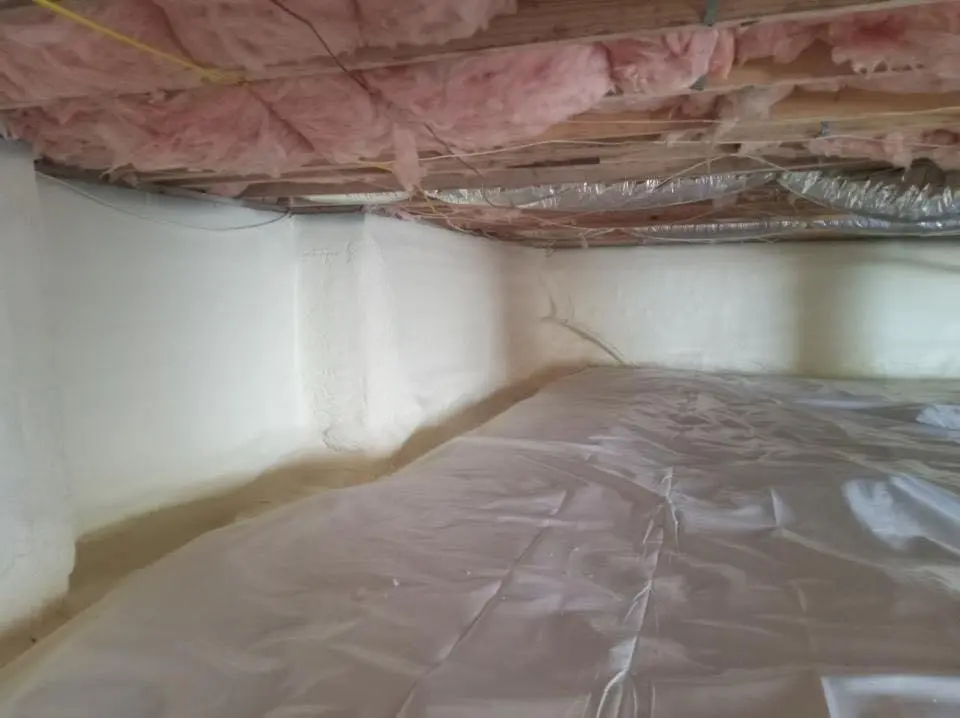 Crawl space encapsulation with closed-cell spray foam for Attic Insulation in Midland